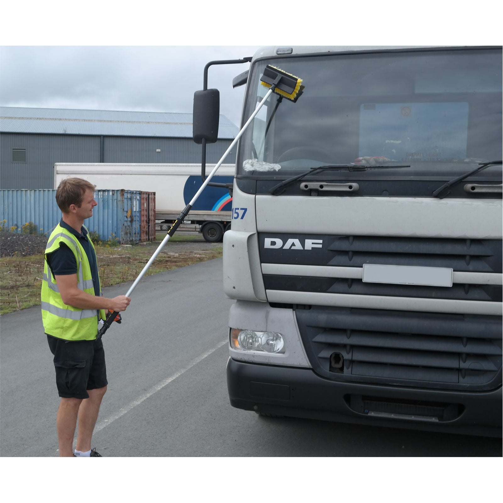 3M 9Ft Telescopic Aluminium Car Van Truck Bus Window Cleaning Brush Extendable 3M 9Ft Telescopic Aluminium Car Van Truck Bus Window Cleaning Brush Extendable